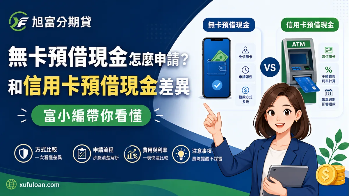 無卡預借現金怎麼申請?和信用卡預借現金、無卡分期換現金差異整理